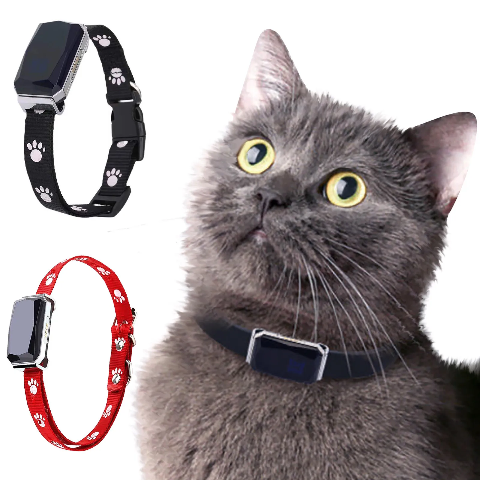 

Mini localizador GPS P03 para mascotas, Collar impermeable, localizador de perros y gatos, aplicación de alarma de valla intelig