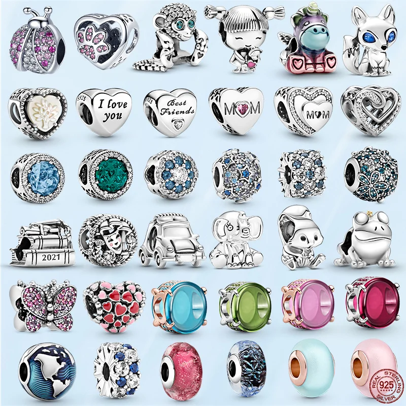 Лидер продаж яркие серебряные подлинные Гламурные божьи коровки девушка луна