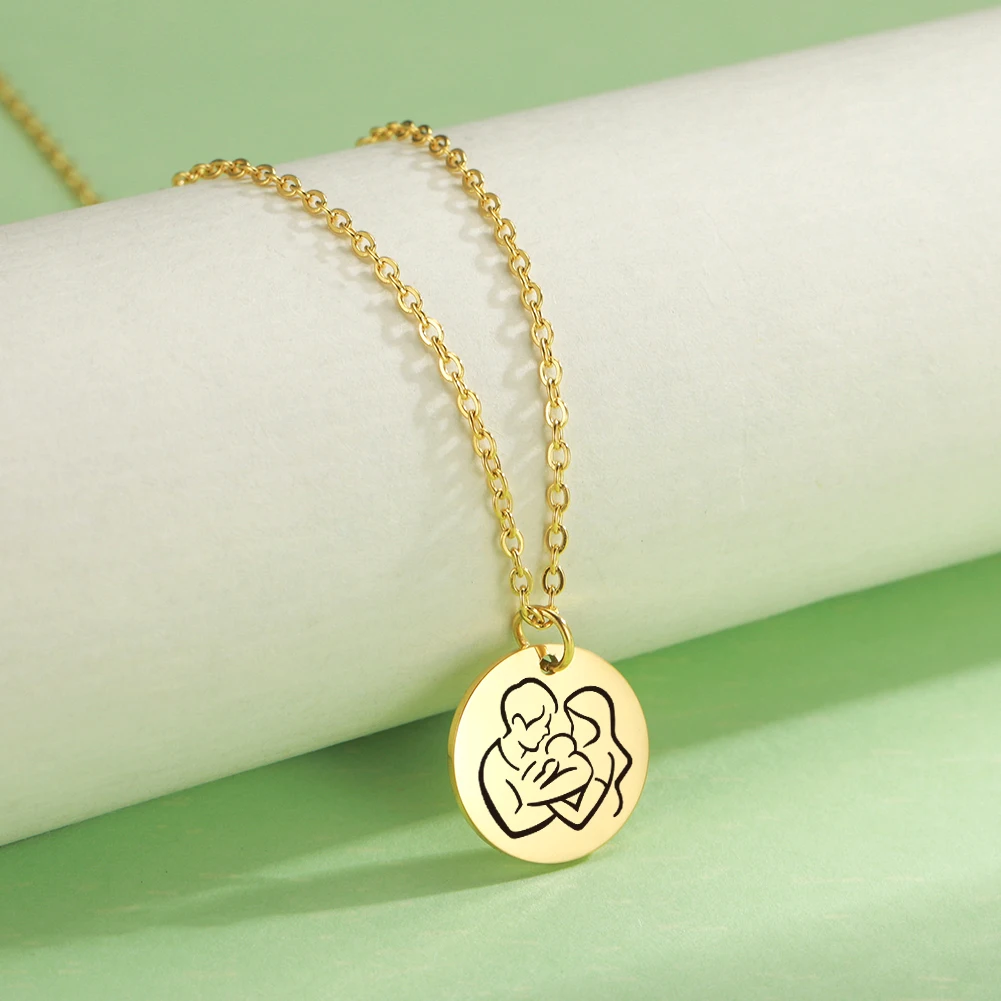 Skyrim Trend Семейные ожерелья с подвесками для женщин маленьких родителей пара