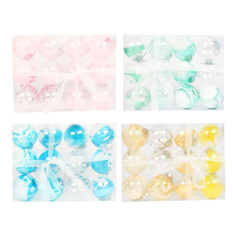 

Christmas Ball Ornaments Shatterproof Clear Balls with Hanging Loop for Holiday