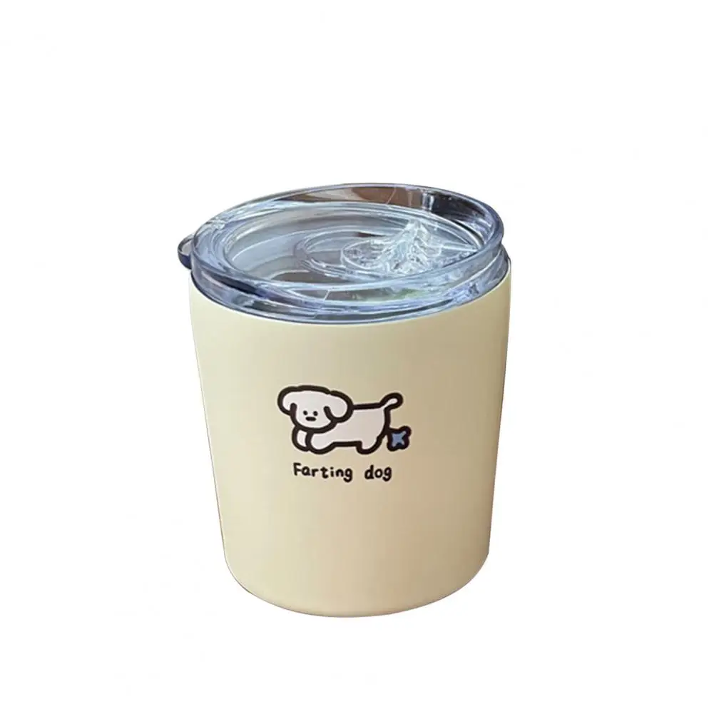 

Helpful Water Cup Insulation Bottle Large Opening Doggy Pattern Office Home Kids Adults Handheld Thermal Cup Water-filling