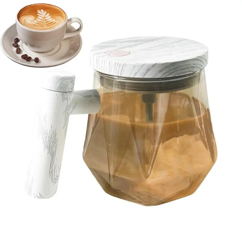 Automatic Self-Stirring Mug 400ml Glass Coffee Milk Mixing C