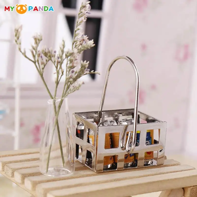 

1:12 миниатюрная имитация кукольного домика, корзина для покупок из сплава, аксессуары для декора, игрушки «сделай сам» для игрового домика