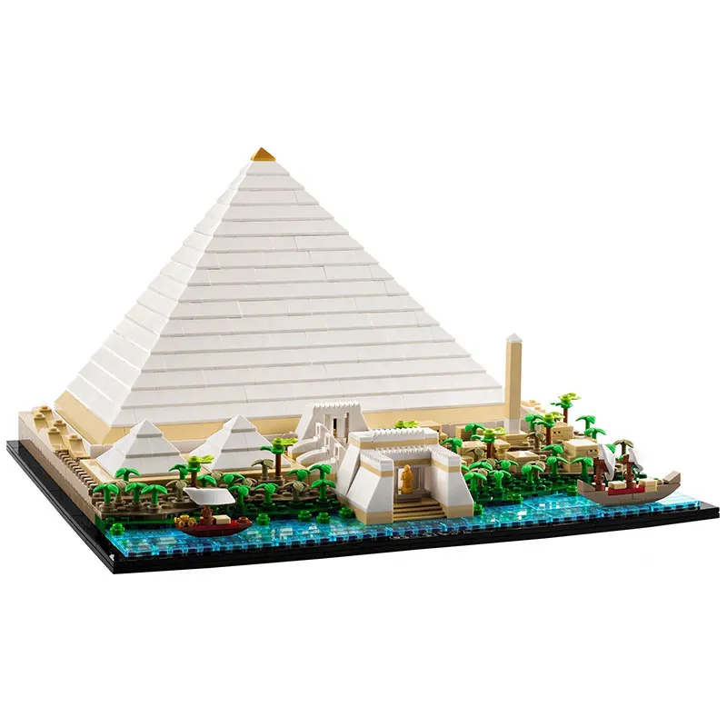 

2022 New Classic 21058 The Great Pyramid of Giza Model City Architecture Street View Building Blocks Set DIY Assembled Toys Gift