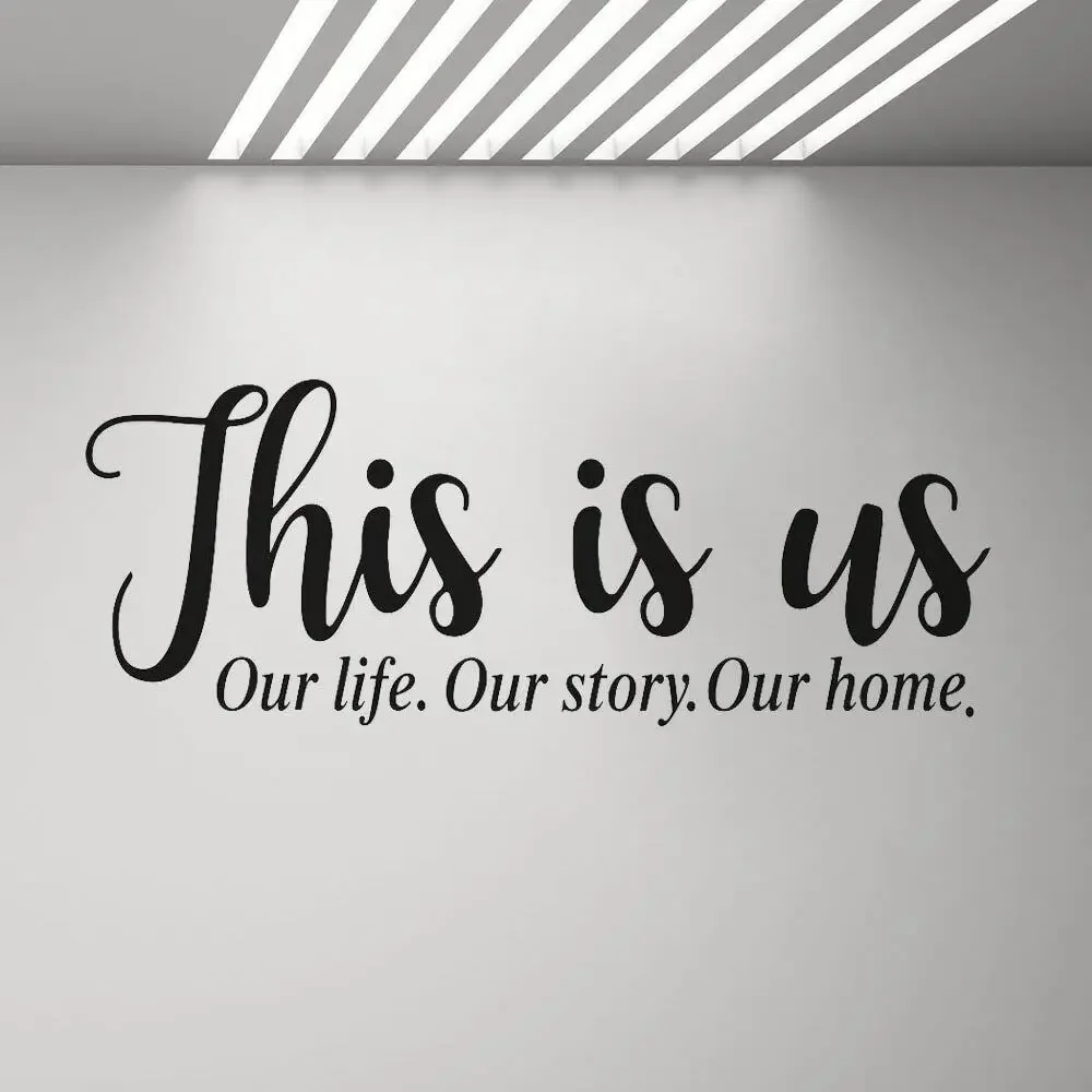 Семейная наклейка на стену Это нас Наша история жизни домашняя цитата