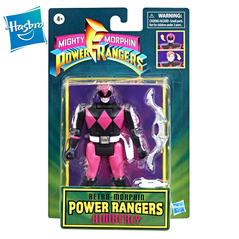 

Hasbro Power Rangers Action Figure Retro Flip Doll TOMMY ERINI HIMBERLY Joints Movable Anime Toys for Kids Boys Gifts