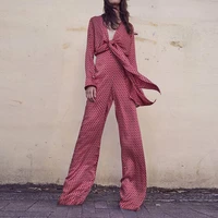 luoyiyang summer jumpsuit long sleeve plaid women jumpsuits womens sexy outfit elegant female overalls woman clothing 20222