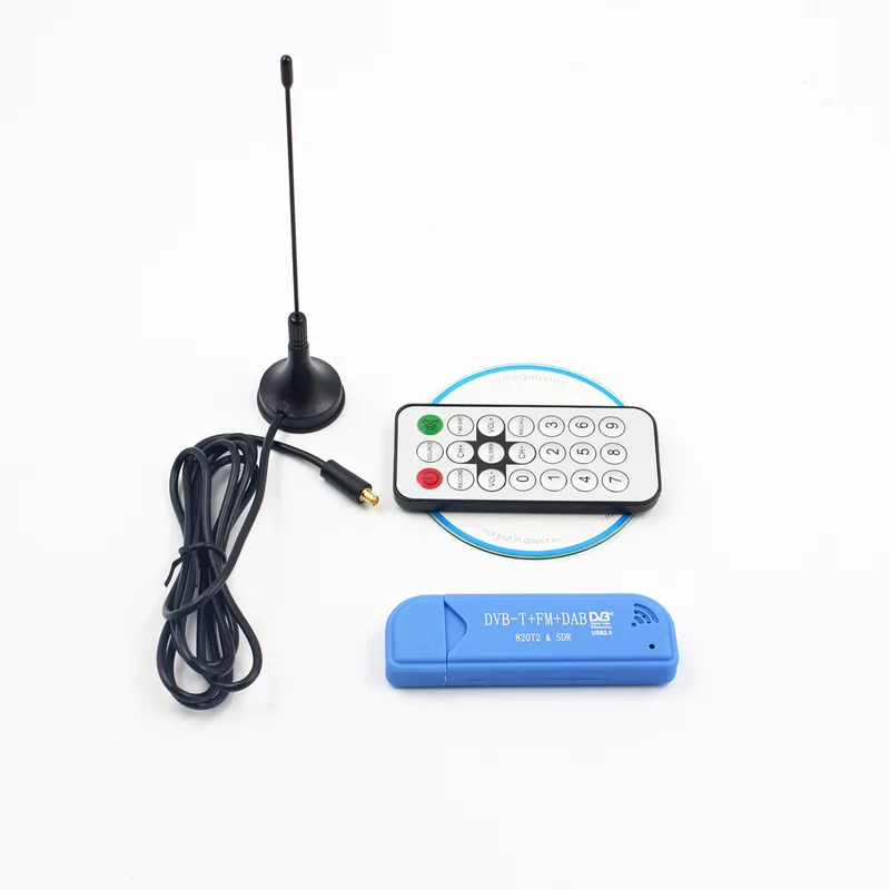 TV Tuner USB2.0 Blue TV Stick FM SDR+DAB+FM TV DVB-T FC0012 Dongle Stick Digital TV Receiver IR Remote With Antenna images - 6