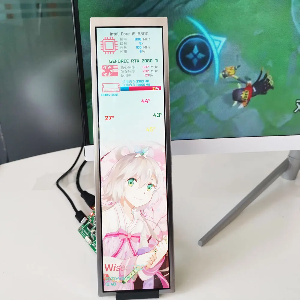 Wisecoco 8.8 Inch IPS LCD Screen 1920*480 Aida64 Display MIPI 40 Pins HSD088IPW1 Micro USB Controller Board Automotive - купить по