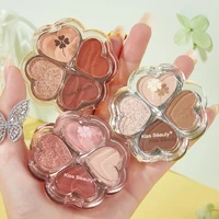 50pcs kiss beauty lucky clover eyeshadow palette for beginners pearlescent matte daily natural nude long lasting makeup