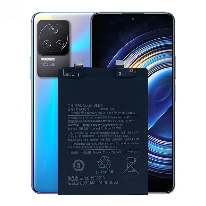 Фото 100% новый аккумулятор для мобильного телефона BM5F 3,87 В 5500 мАч для Xiaomi K50, высококачественный сменный аккумулятор №4