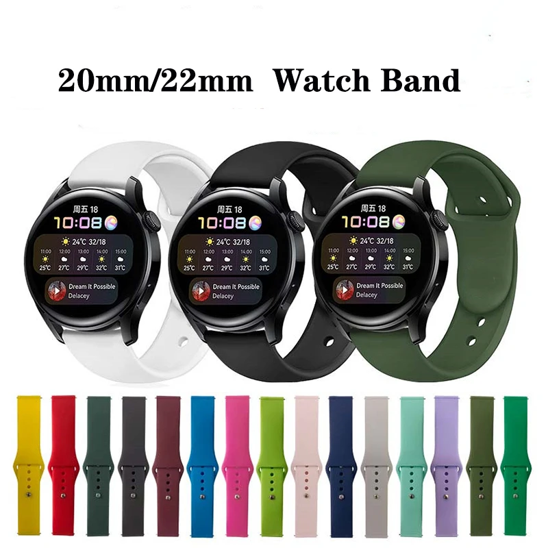 

20/22mm Watch Strap for Samsung Galaxy Watch 4/classic 46mm Active 2 44mm/40mm 3 45mm S3 Smartwatch Bracelet Amazfit GTS 3/2/bip