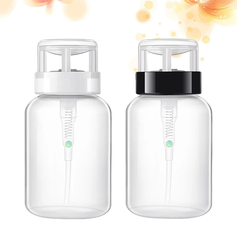 

6pcs Refillable Nail Polish Remover Press Bottle Storage Bottle Container for