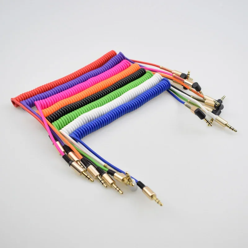 

3.5 Jack AUX Audio Cable 3.5MM Male to Male Cable For Phone Car Speaker MP4 Headphone 1.8M Jack 3.5 Spring Audio Cables