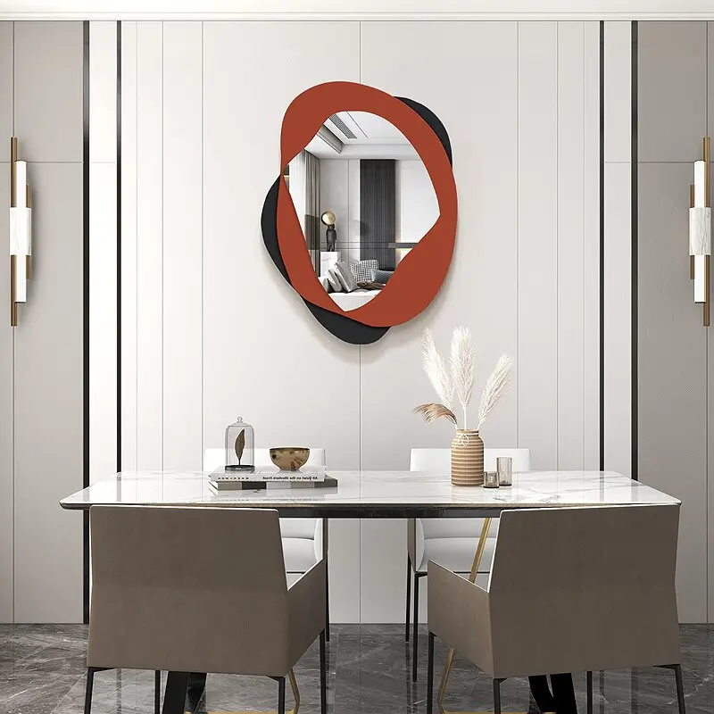

Wavy Irregular Decorative Mirrors Bedroom Nordic Glass Large Decorative Mirrors Aesthetic Espelho Decorativo Interior Decor