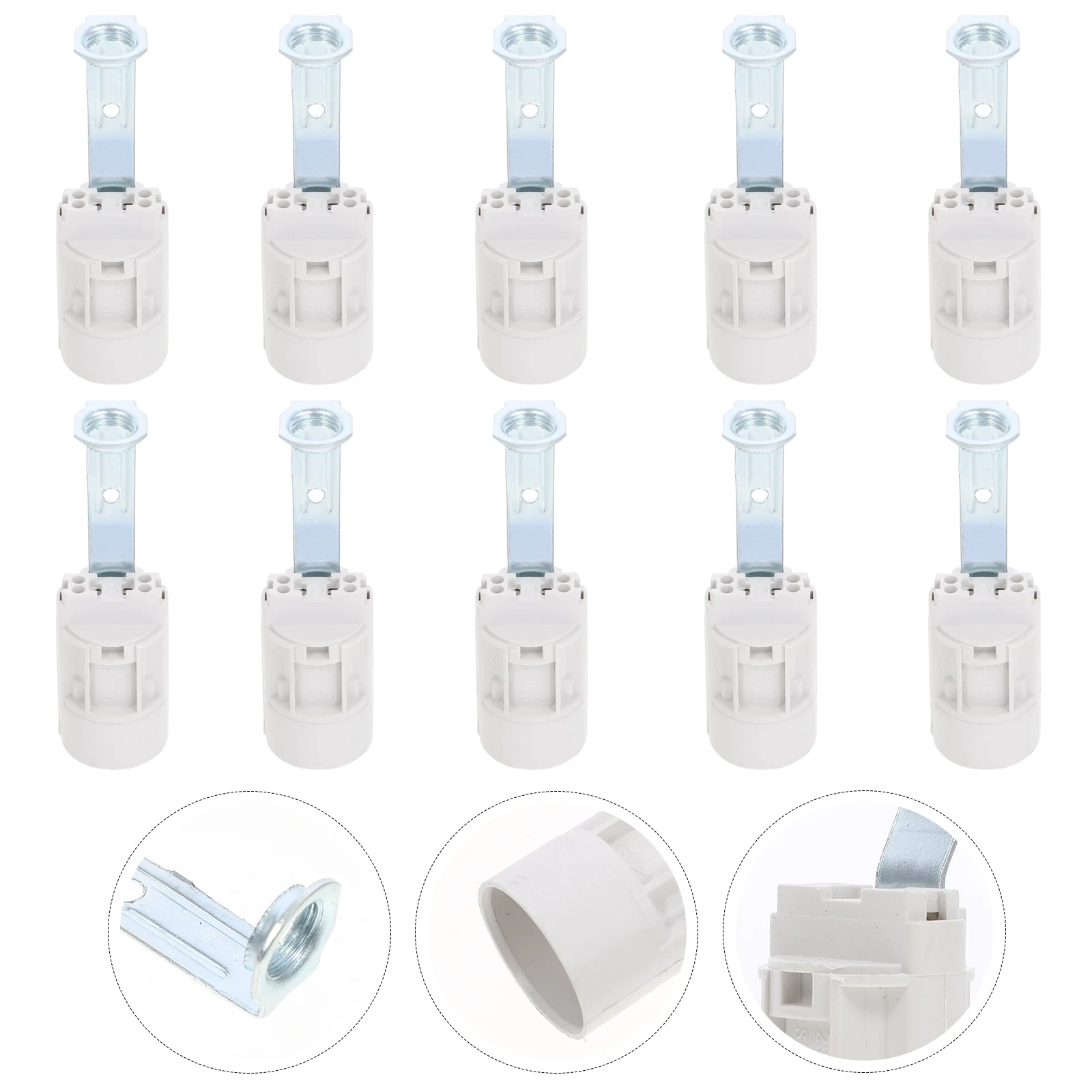 10 Pcs Candelabra Base Bulb Holder Lamp Base Light Socket Outlet Lamp Bulb Holders Light Base Holder Adjustable Base