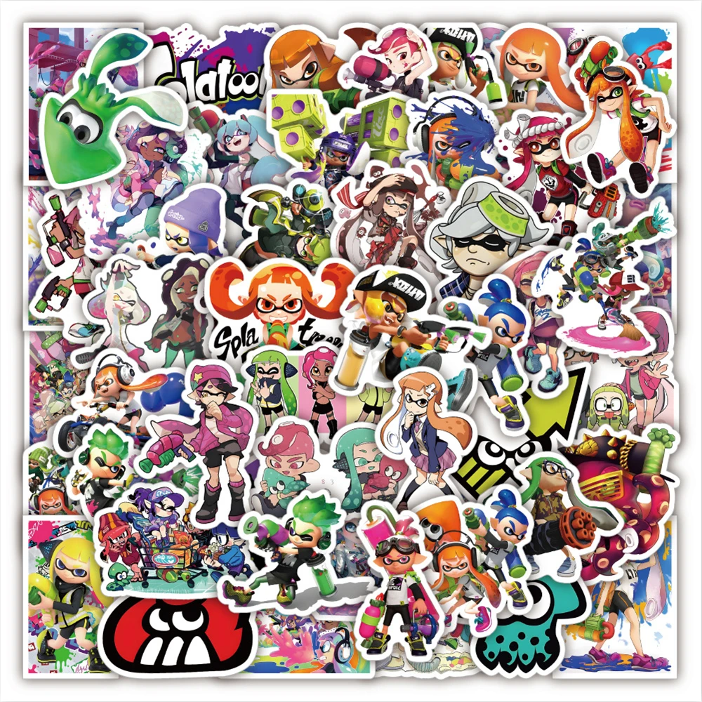 

10/30/50PCS Cartoon Popular Game Splatoon Creative Graffiti Sticker Bicycle Scooter Helmet Laptop Computer Wholesale