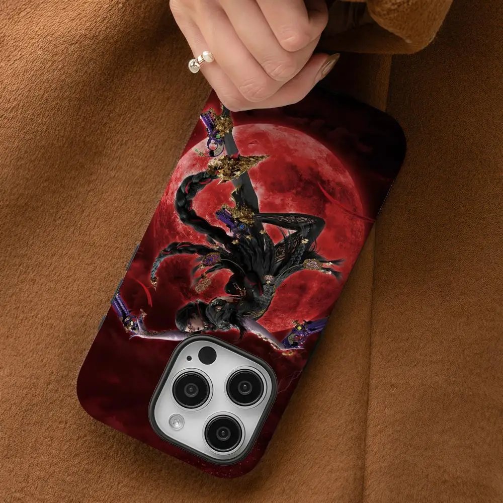 Фото Чехол для телефона Game Bayonetta 3 для iPhone 17 16 15 14 13 12 Pro Max Plus, глянцевый, HD, двухслойный, с жидким покрытием, жесткий корпус №2