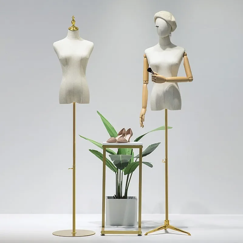 Тканевый чехол женский манекен с железной основой для свадебной одежды