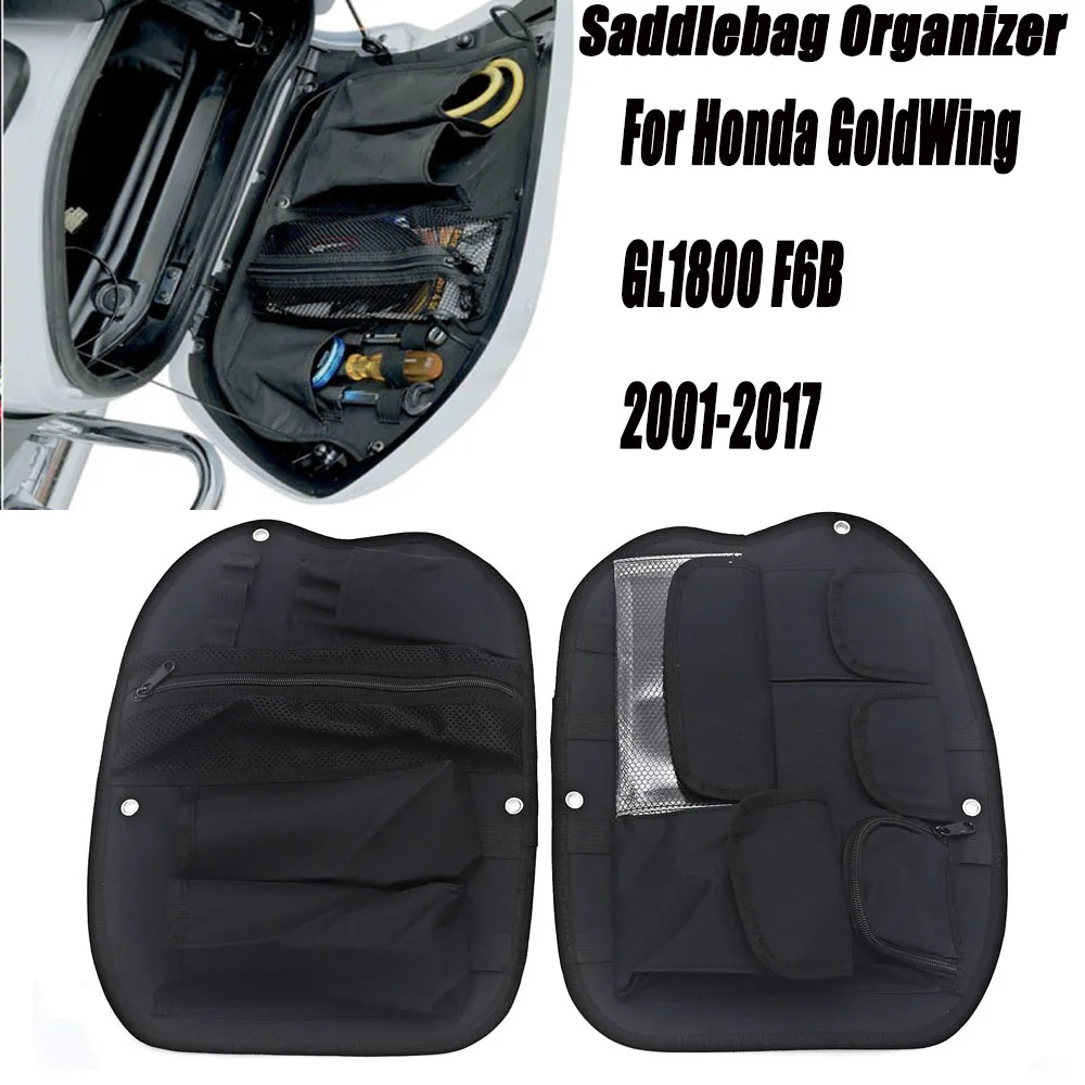 Motorcycle Trunk Lid Organizer Bag Tool Bags Case For Honda Gold Wing GL1800 F6B 2001-2010