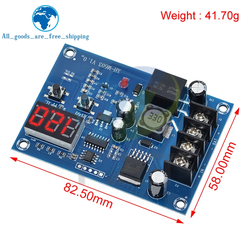 Модуль управления зарядкой TZT XH-M603 12-24 В переключатель литиевым аккумулятором