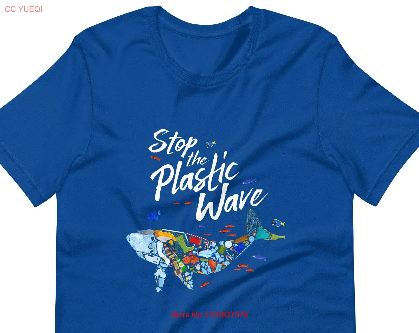 Stop the Plastic Wave Save Our Oceans Футболка Консервация Природа Мусор Рыба Дикая природа Сумки
