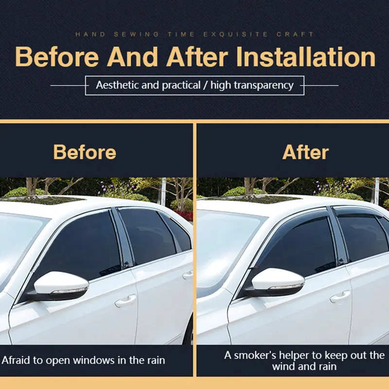 4 шт. автомобильный оконный козырек для Volvo EX30 ZAMC Motor Company 2023 ~ 2025 2024 дефлектор