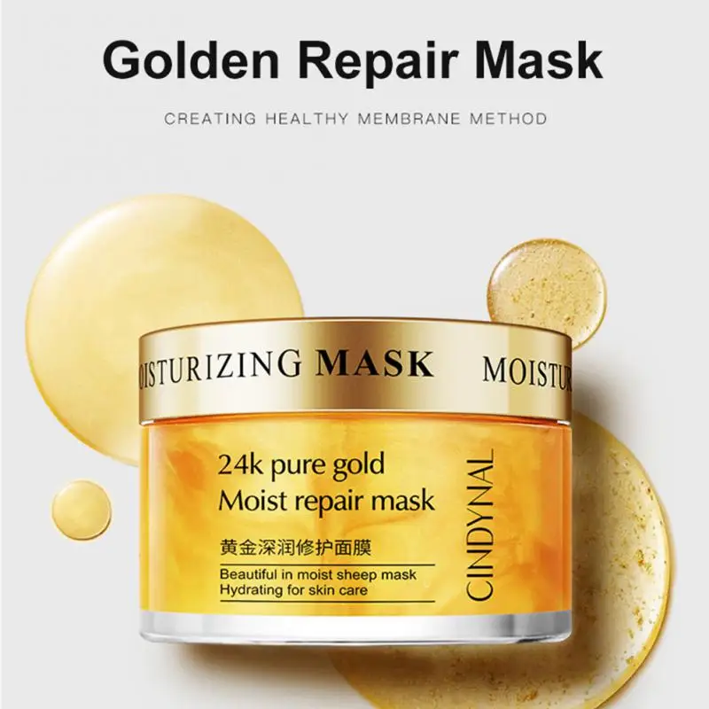 

24k Gold Sleeping Mask Serum Cream Golden Deep Moisturizing Anti-Aging Whitening Sleeping Mask Skin Care Cream Face Shrink Care