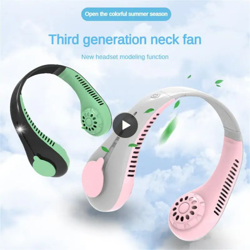 

Headphone Design Fan Hanging Neck Mini Portable Fan Multifunctional Strong Fan Speed High Speed Neck Type Fan Outdoor Sports Fan