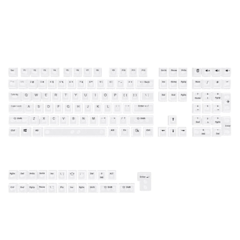 

Retro 130Key Ice Crystal Keycaps Gaming Keyboard High Hardness Custom MDA Keycaps KeyCaps MDA Profile Cover Set 87HC