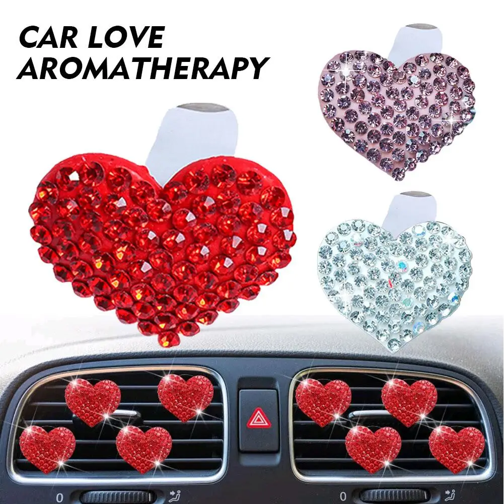 

Creative Love Car Conditioner Air Outlet Aromatherapy Clip Car Diamonds of Perfume Full Interior Accessories Vent Diffuser O2L1