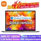 Xiaomi RedmiBook ноутбук Pro15 Ryzen AMD R7-5800H 3,2 K супер экран retina 15,6 дюйма 16 + 512 ГБ 100% sRGB Win10 офисный ноутбук ПК