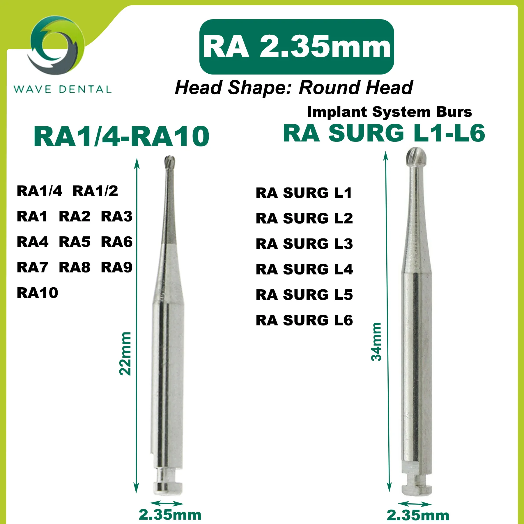 PRIMA WAVE стоматологические боры из карбида вольфрама система имплантации с круглой