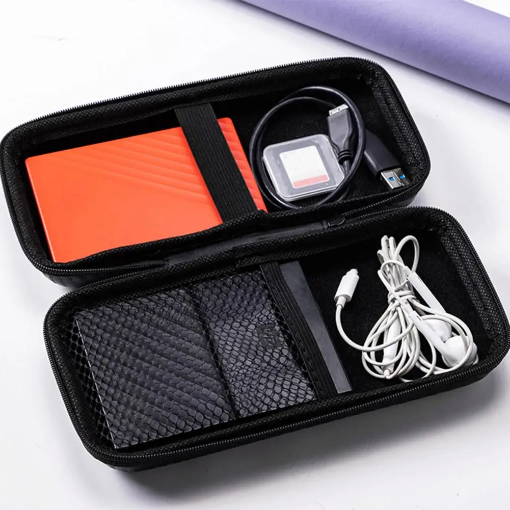 

HDD Protective Box Practical Hardness Shell Mesh Pocket Office Supply Hard Disk Package HDD Protective Box
