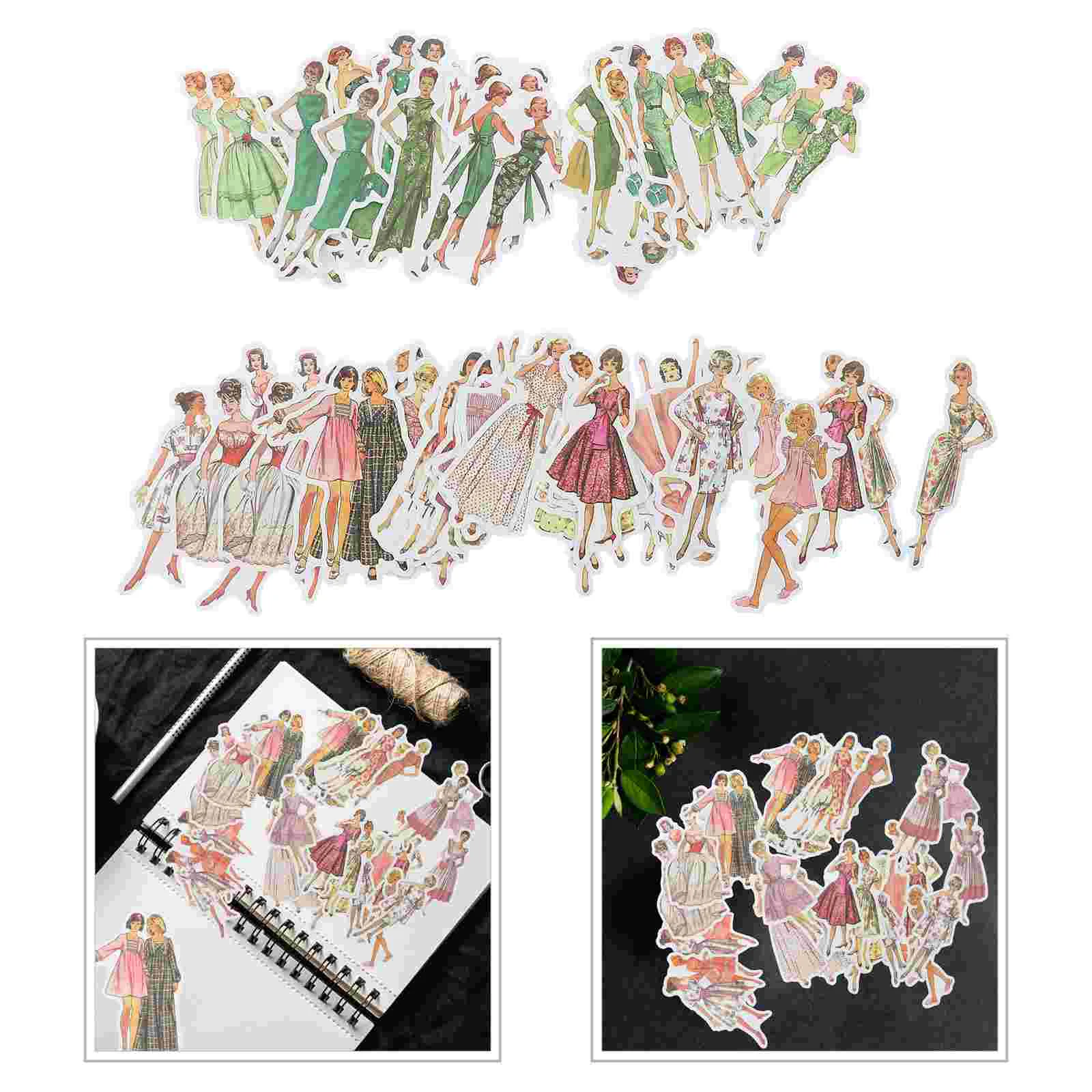 

Stickers Sticker Scrapbook Vintage Washi Retro Journal Decorative Plannerscrapbooking Character People Diary Album Decals Diy