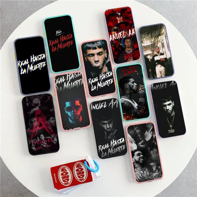 

Anuel AA Phone Case for iPhone X XR XS 7 8 Plus 11 12 13 pro MAX 13mini Translucent Matte Case
