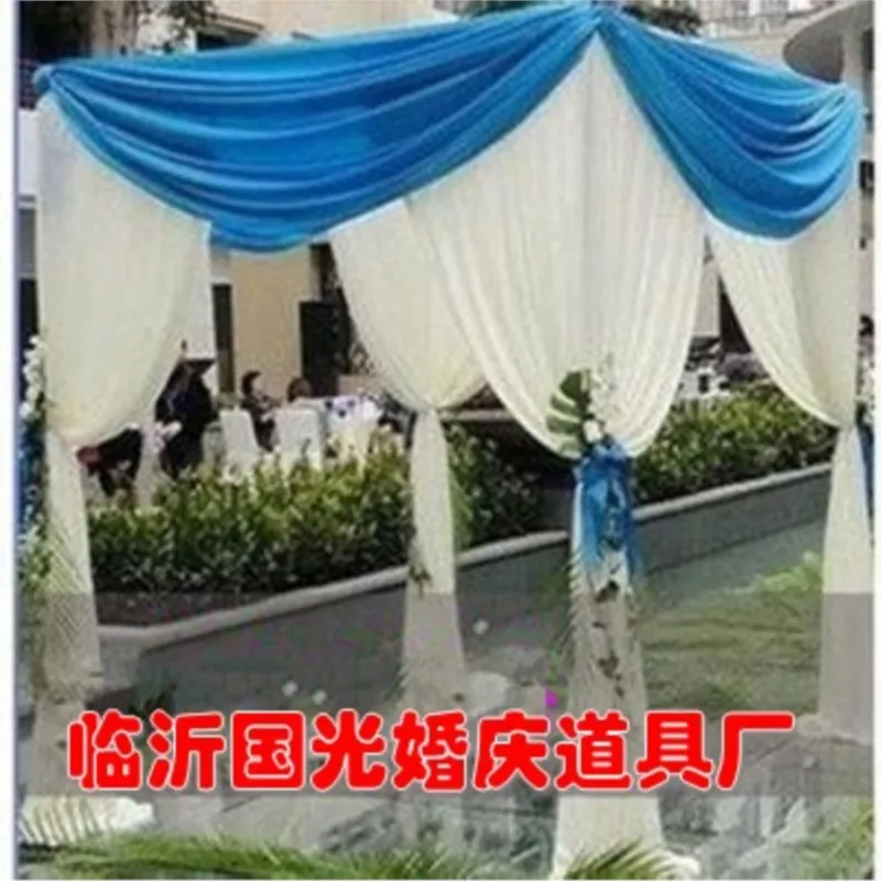 

3M*3M*3M Hotsale customized color square canopy/chuppah/arbor drape with swag for wedding decoration,Including Drape and Stand