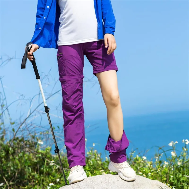 

Summer 2022 Women Hiking Pants Breathable Trekking Fishing Camping Climbing Trousers Quick Dry Detachable Sports Shorts