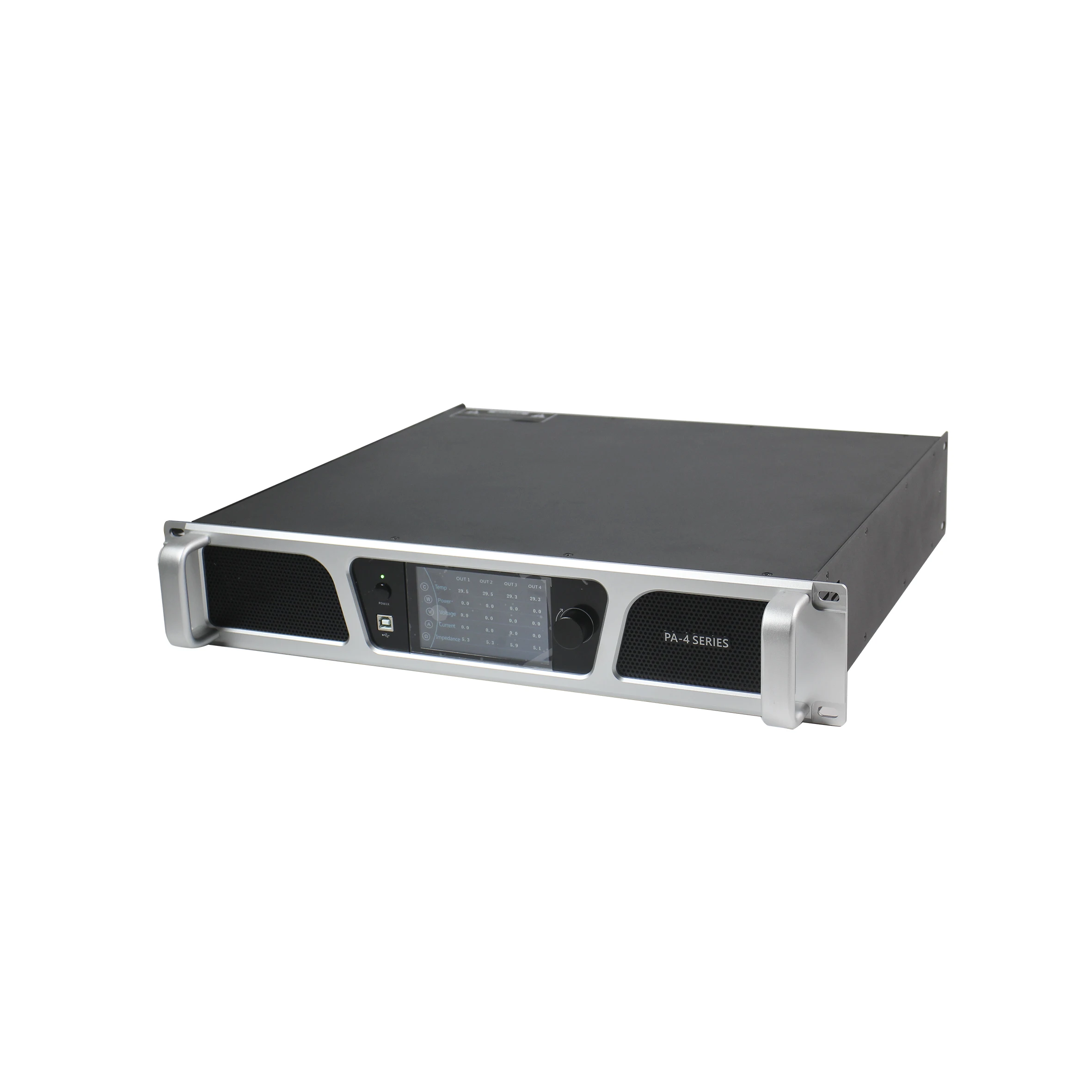Фото Новый дизайн Aliexpress: профессиональный усилитель мощности класса D 4*1500W DSP 1U с 4,3-дюймовым сенсорным IPS-экраном №3