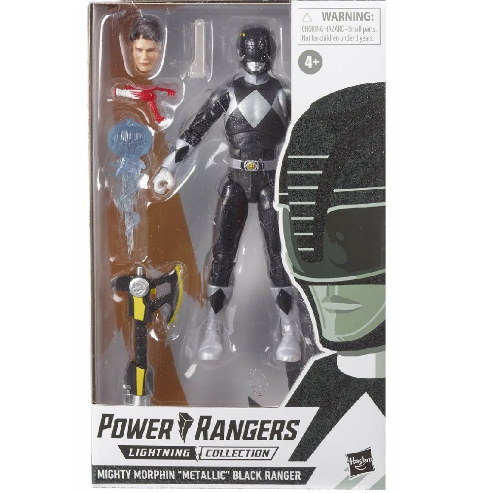 

Hasbro Exclusive Power Rangers Lightning Collection Mighty Morphin Metallic Black Ranger 6" Action Figure Collectible Model Toy