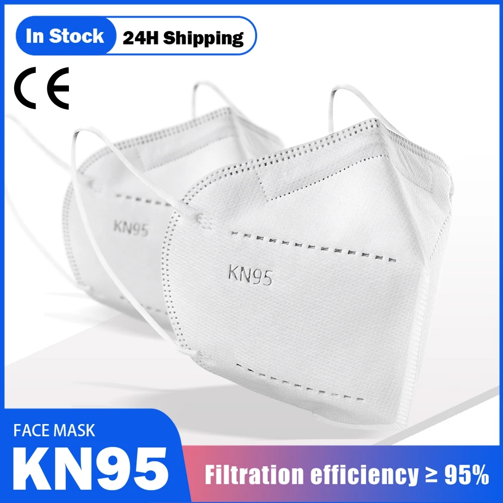 

Face Mask KN95 White FPP2 Masks 10-200Pcs Masque KN 95 CE Mascarillas KN95 Certificadas Adult Mascarilla ffp2 homologada españa