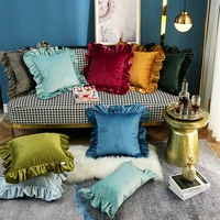 2022 new style european and american style pillow cushion pillow case solid color backrest square cushion cushion pillow