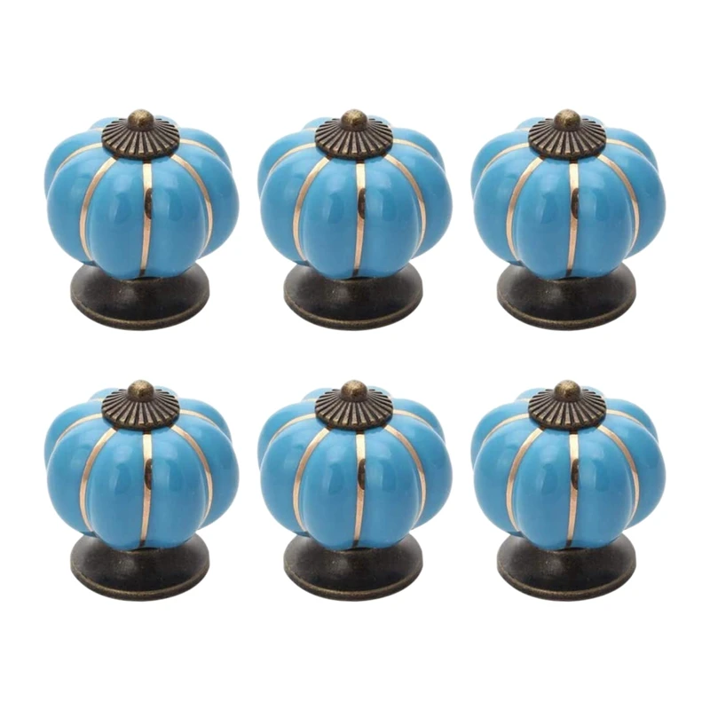 

6 Pcs Knobs Vintage Ceramic Cabinet Knobs Drawer Dresser Knobs And Pulls Ceramic Cupboard Furniture Cabinet Knobs