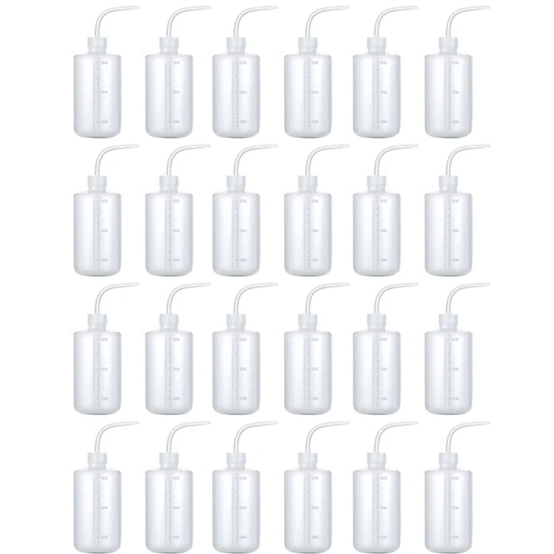 

24Pcs 500Ml Wash Bottle Tattoo Squeeze Bottle For Liquids Bottle Lab Wash Bottles Economy Plastic Squeeze Bottle