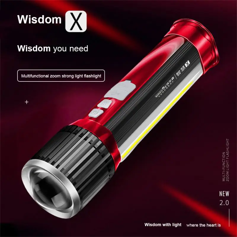 

Portable 4 /5 Modes COB Flashlight Magnetic UV Torch USB Rechargeable LED Work Light XPE Hanging Hook Lamp For Outdoor Camping