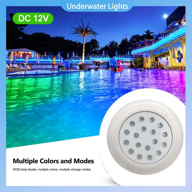 

Underwater Light RGB IP68 Waterproof Swimming Pool Light Submersible Lights Pond Fish Tank Pond Night Lamp Outdoor Spotlight New