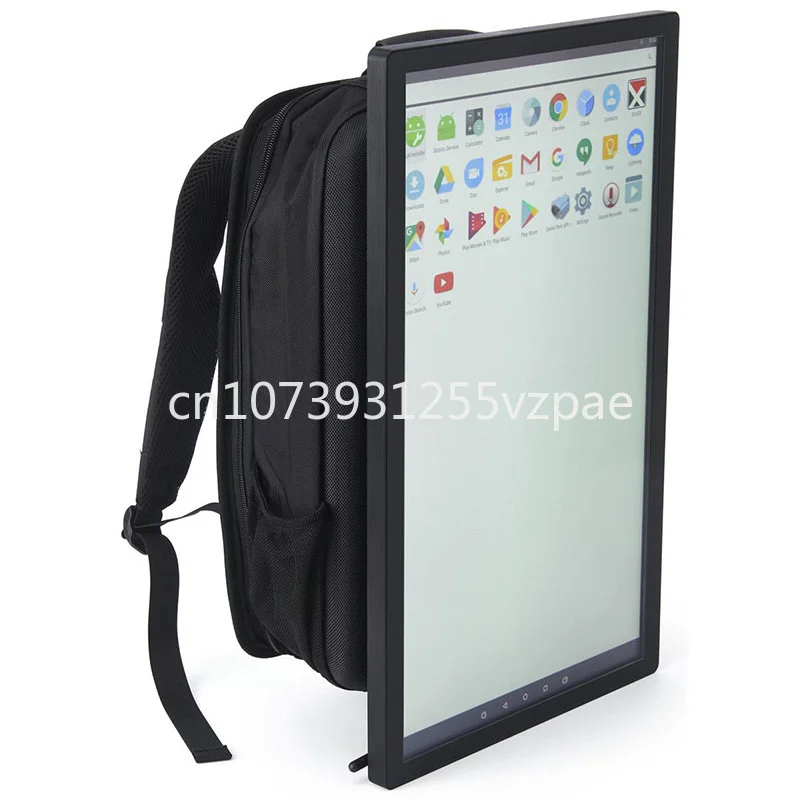 

21.5 inch advertising video player android capacitive touch human walking mobile digital lcd billboard backpack type