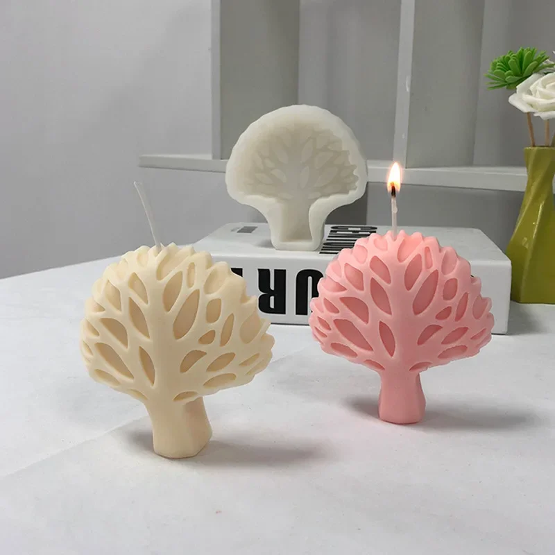 3D Абстрактная силиконовая форма для свечей в виде дерева домашний декор формы