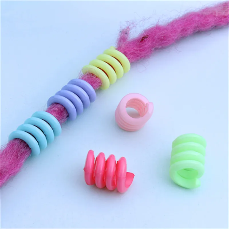 50 шт. 12x18 мм Разноцветные акриловые бусины с большими отверстиями для волос