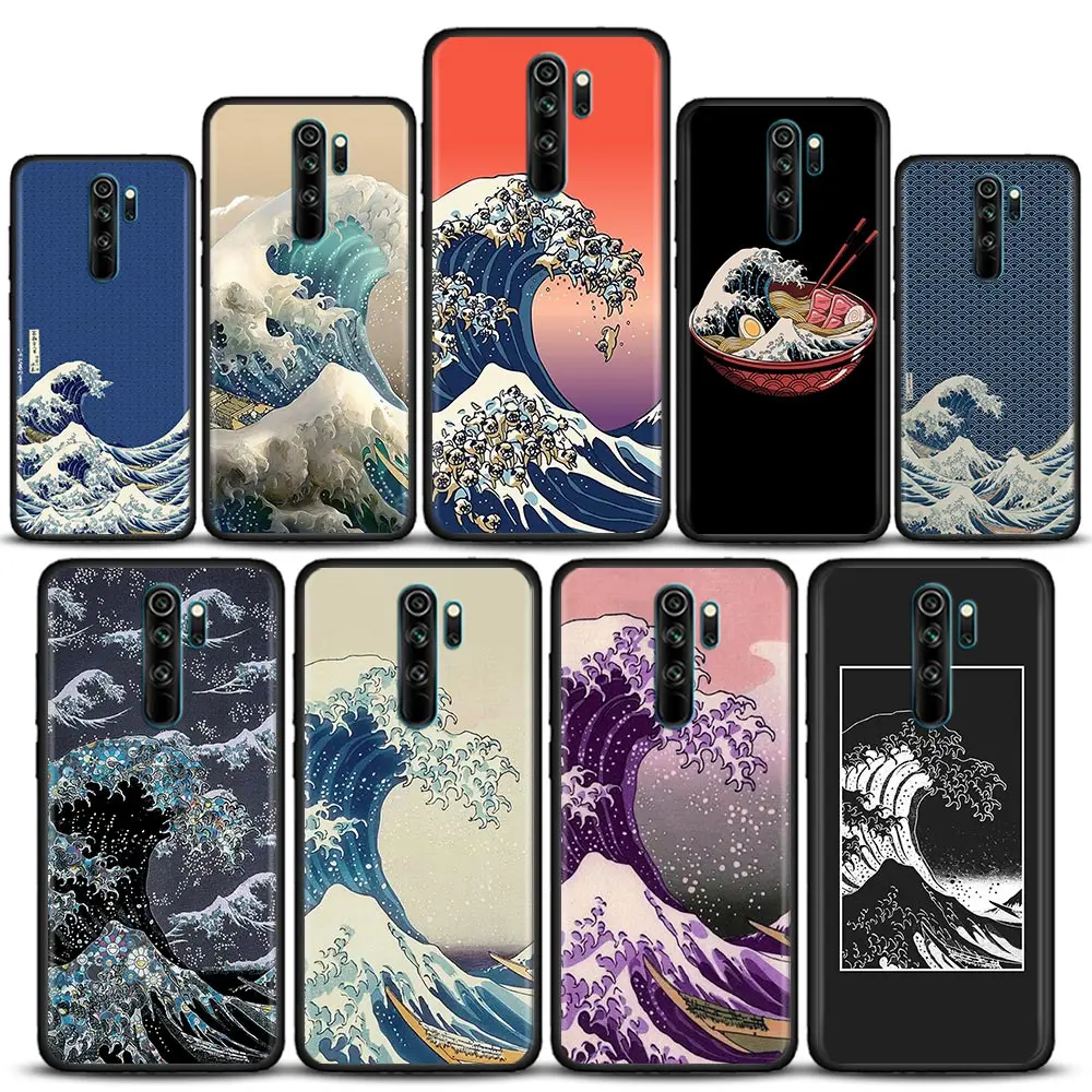 

Phone Case for Redmi 6 6A 7 7A Note 7 8 8A Pro 8T Case Note 9 9S Pro 4G 9T Soft Silicone Cover The Big Wave of kanagawae